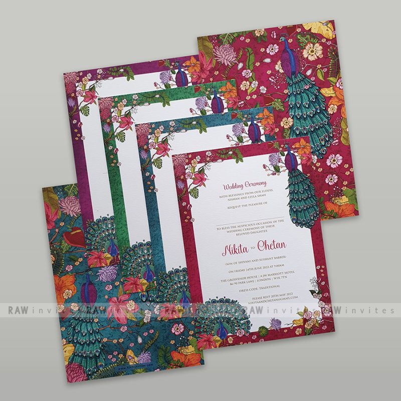 romantic ceremony program card