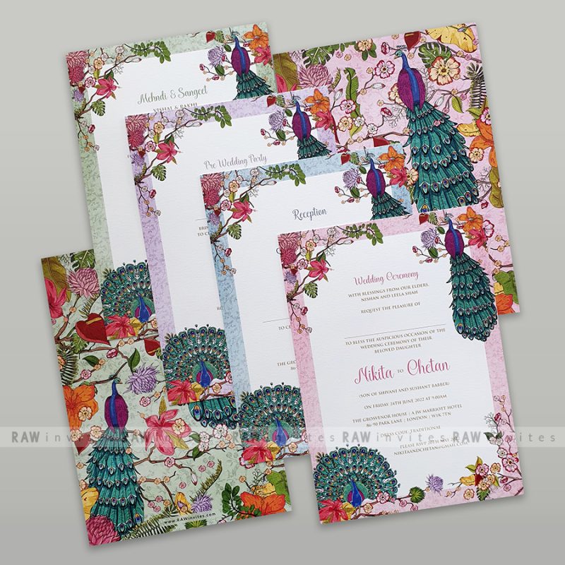 romantic ceremony program card