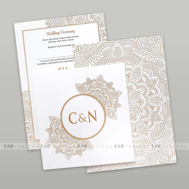 stylish wedding program card design