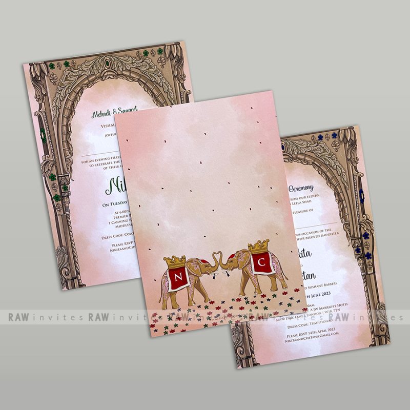 modern minimalist wedding card
