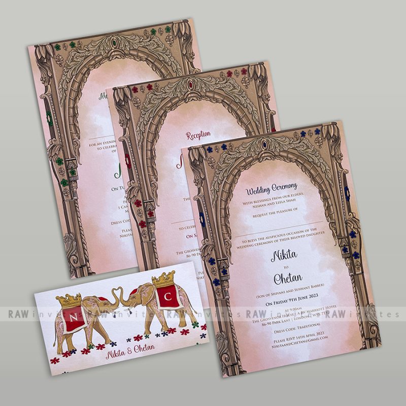 modern minimalist wedding card
