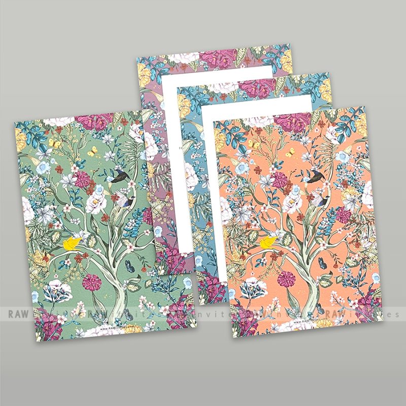 colorful and beautiful custom wedding invitation design