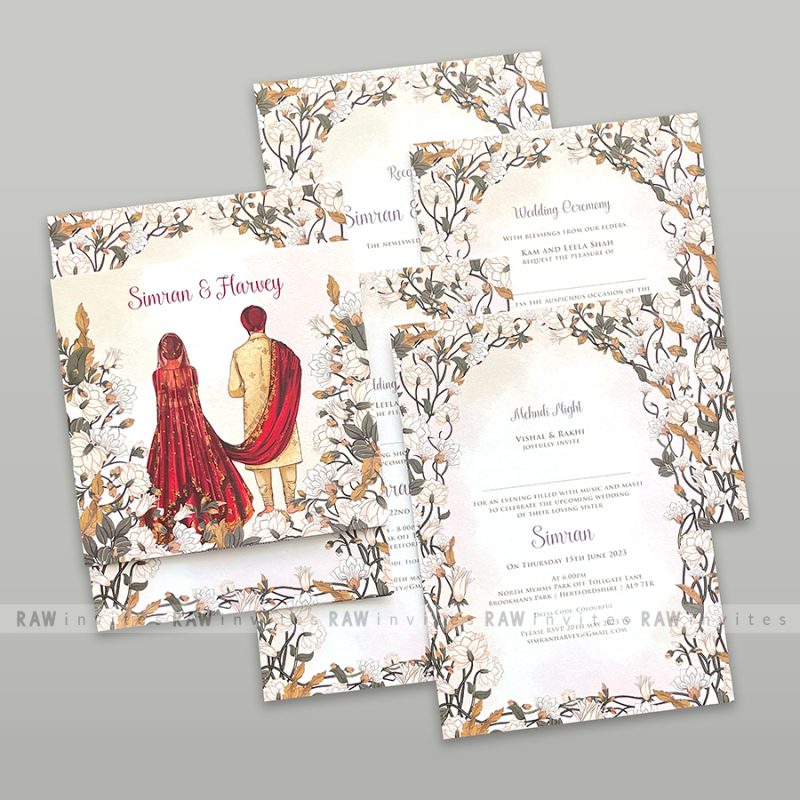 calligraphy wedding invite