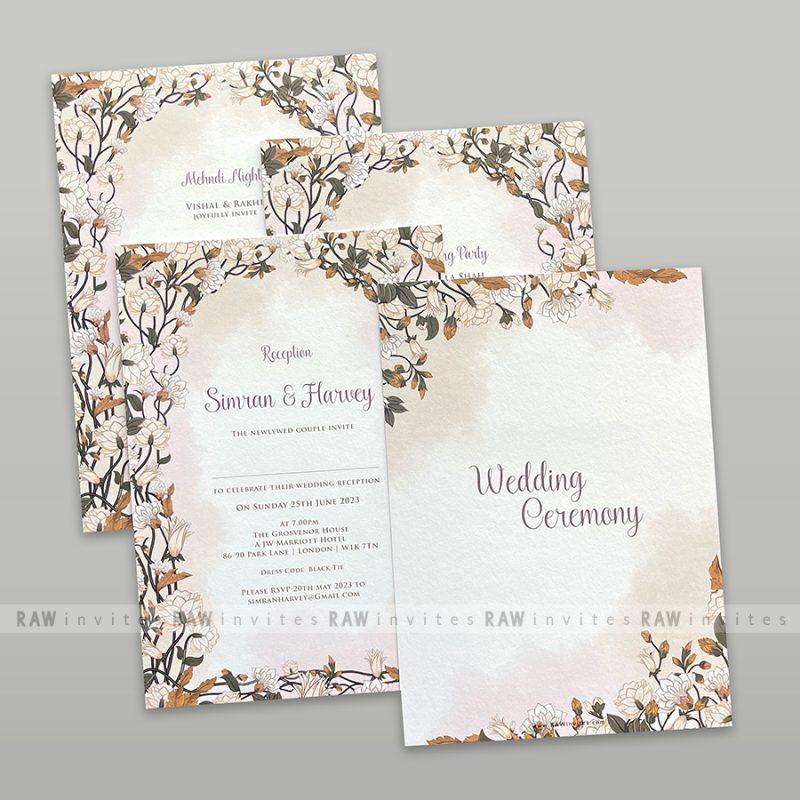 calligraphy wedding invite