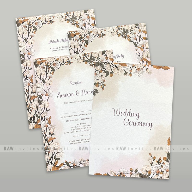 calligraphy wedding invite