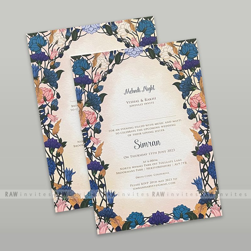 minimalist wedding card