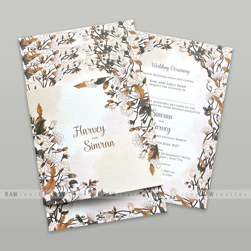 classic wedding ceremony card