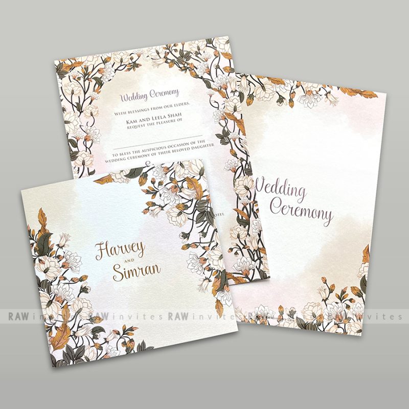 classic wedding ceremony card