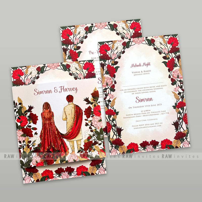 modern minimalist wedding card