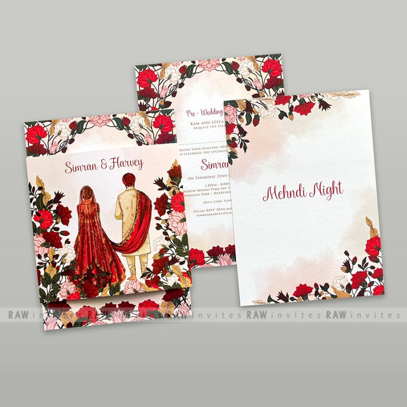 modern minimalist wedding card