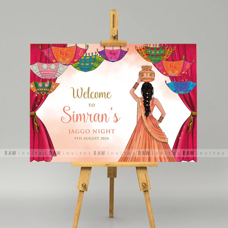 Jaggo Night Ceremony Welcome Boards