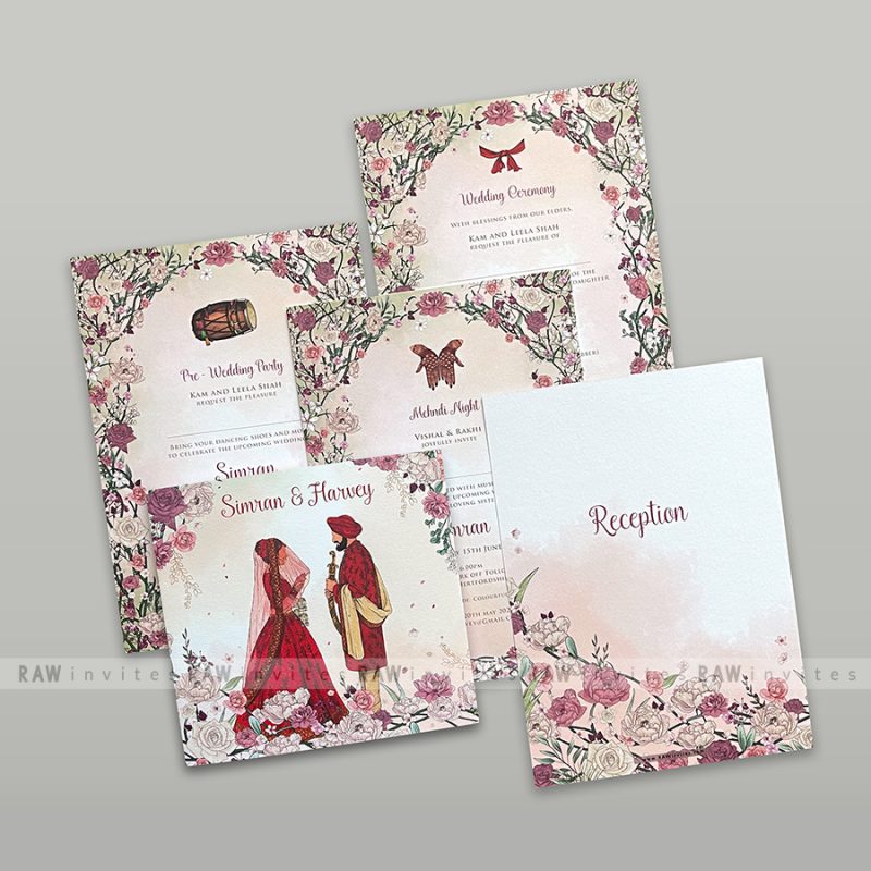 botanical wedding invite