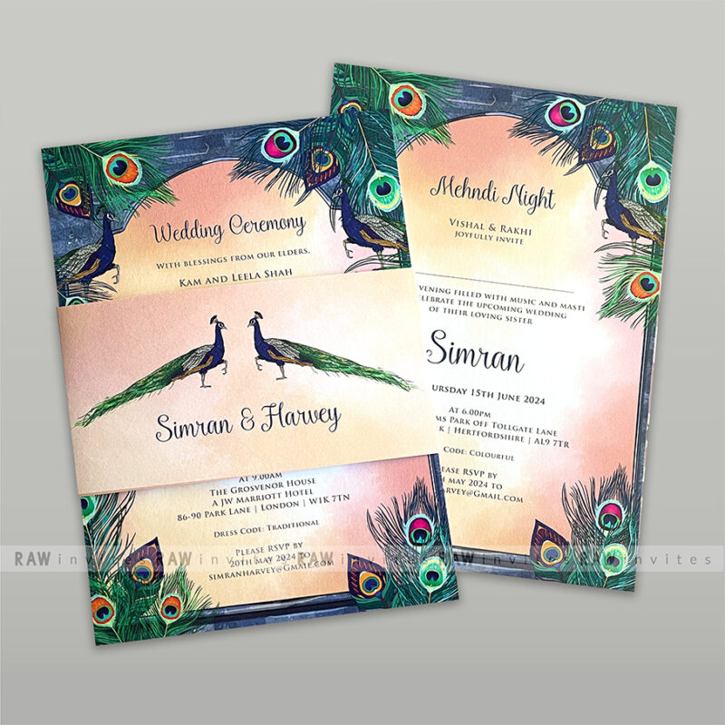 Aziza elegant wedding card design