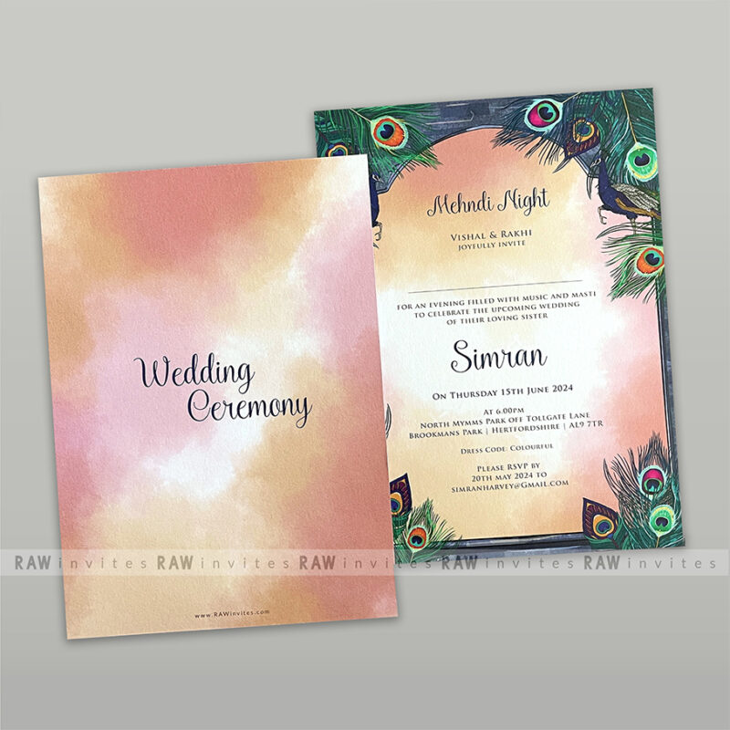 Aziza elegant wedding card design
