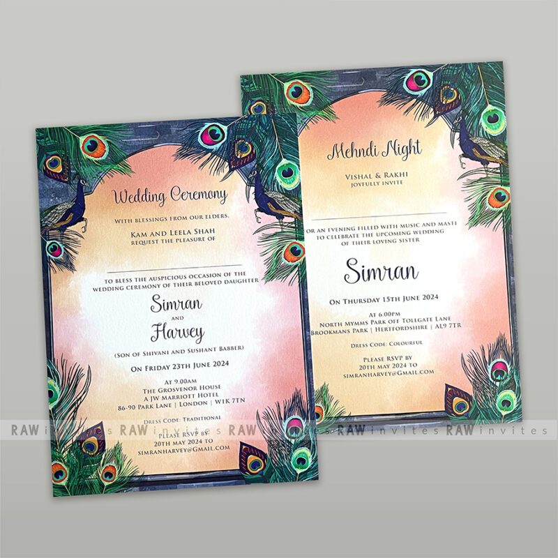 Aziza elegant wedding card design