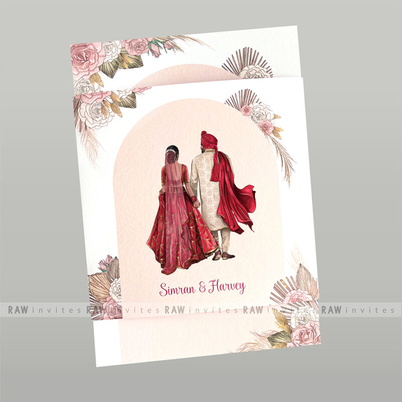 Gurleen traditional wedding invitation