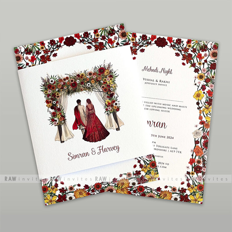 Kahani modern minimalist wedding card