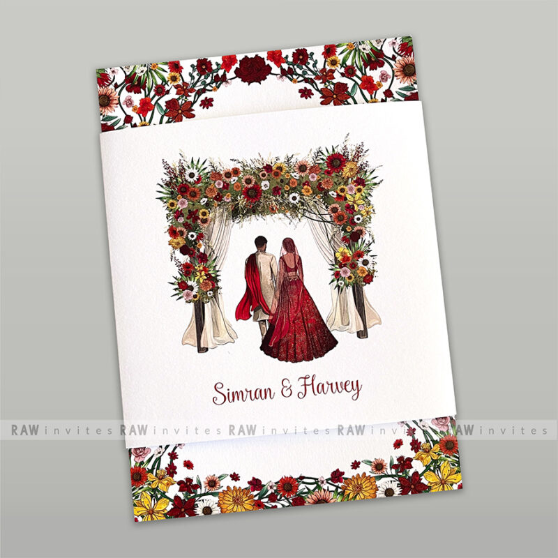 Kahani modern minimalist wedding card