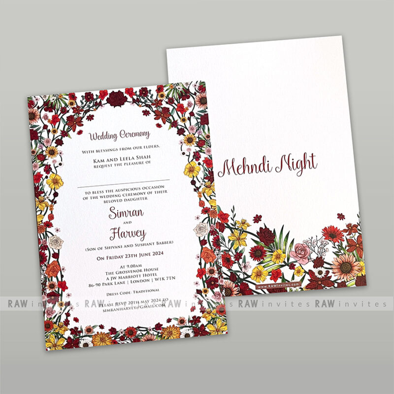 Kahani modern minimalist wedding card