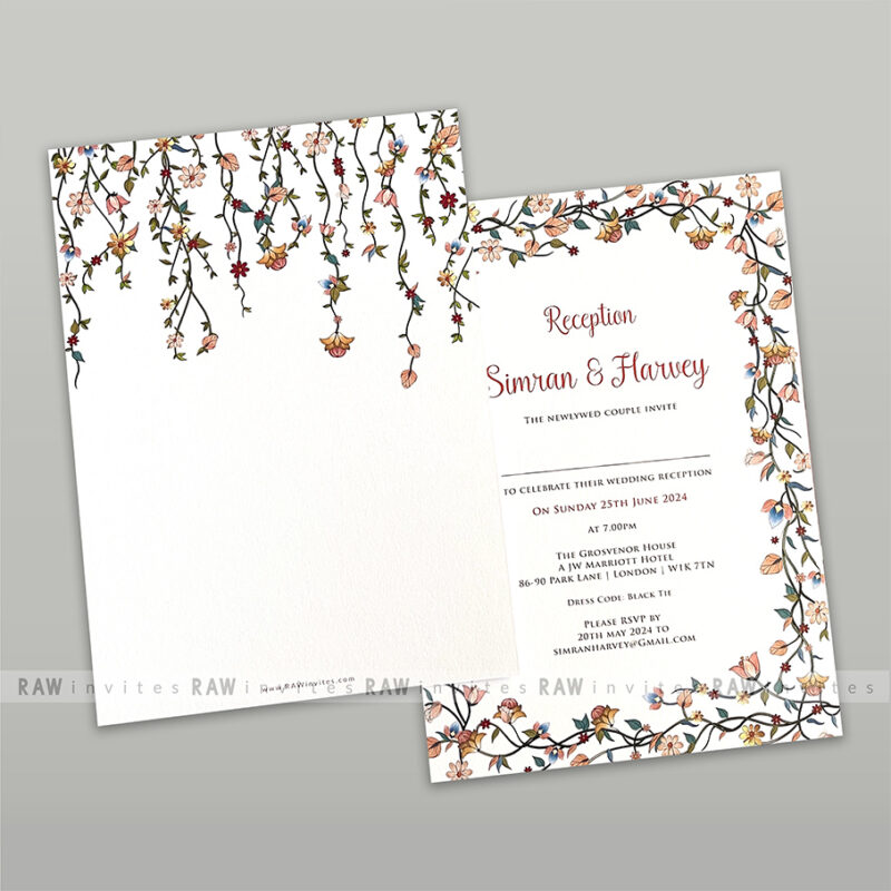 Malini gold foil wedding invite