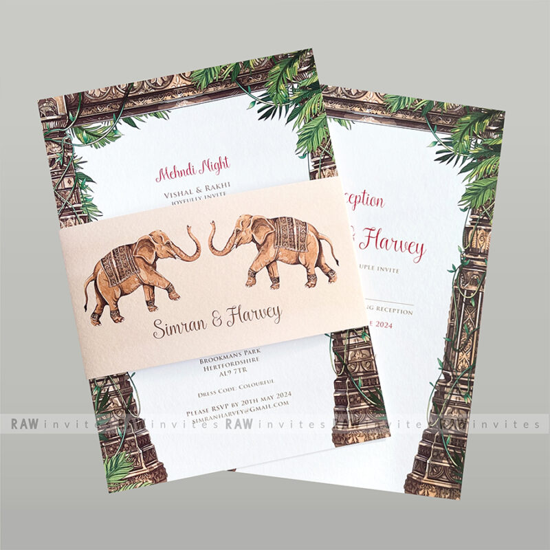 Nandini colorful wedding invitation design