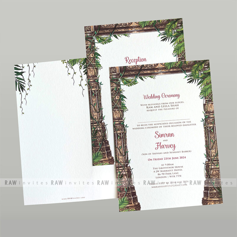 Nandini colorful wedding invitation design